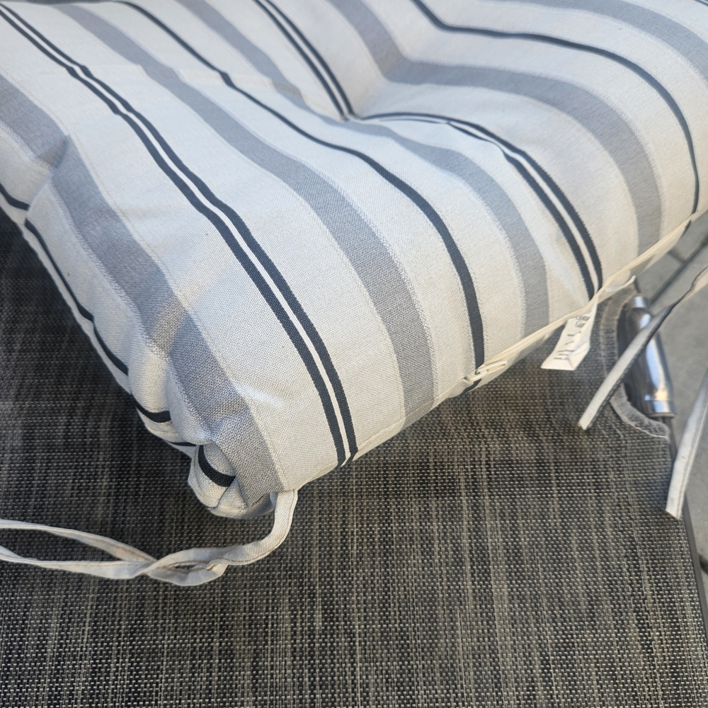 Striped Cushion with Ties